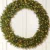 WeRChristmas Pre-Lit Natural Fir Majestic Wreath, 1.5 M