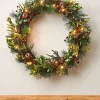 WeRChristmas Pre-Lit Natural Mixed Tip Wreath, 60 Cm