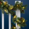 WeRChristmas Pre-Lit Natural Pine Garland, 9 Ft