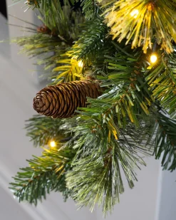 WeRChristmas Pre-Lit Natural Pine Garland, 9 Ft