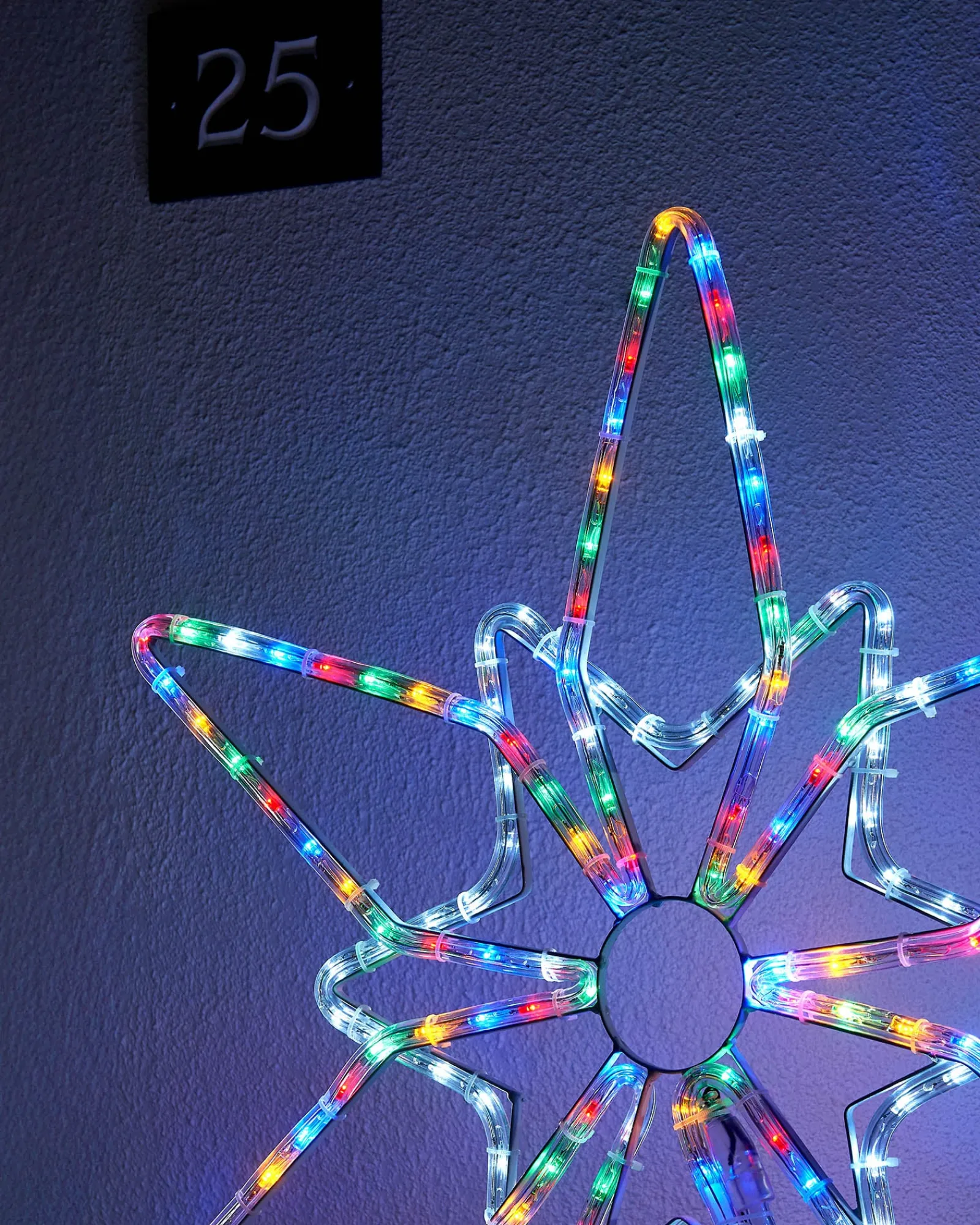 WeRChristmas Pre-Lit Northern Star Rope Light Silhouette, Multi-Colour, 64 Cm
