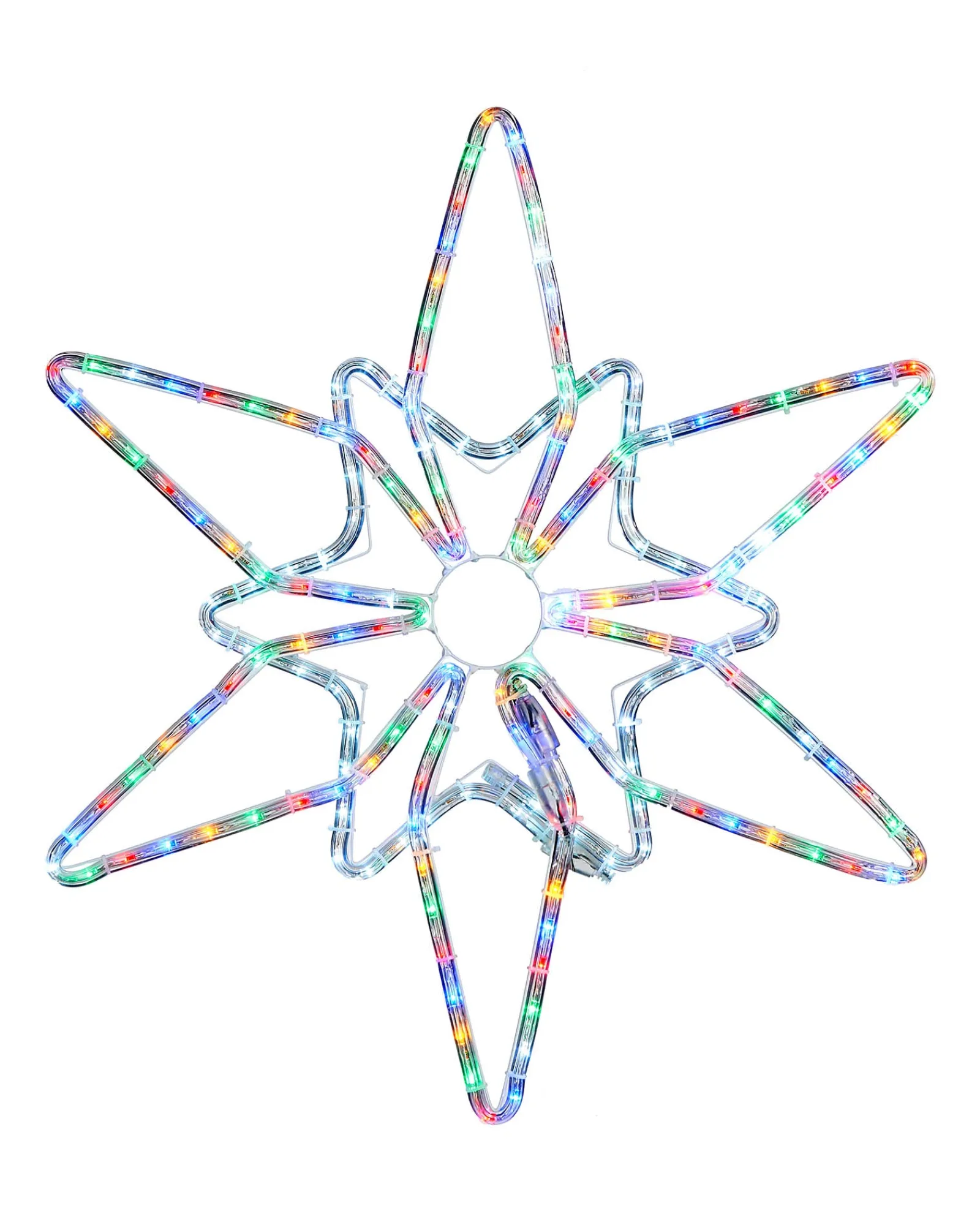 WeRChristmas Pre-Lit Northern Star Rope Light Silhouette, Multi-Colour, 64 Cm