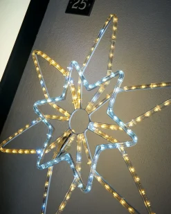 WeRChristmas Pre-Lit Northern Star Rope Light Silhouette, Warm/Bright White, 64 Cm