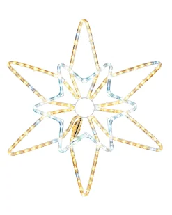 WeRChristmas Pre-Lit Northern Star Rope Light Silhouette, Warm/Bright White, 64 Cm