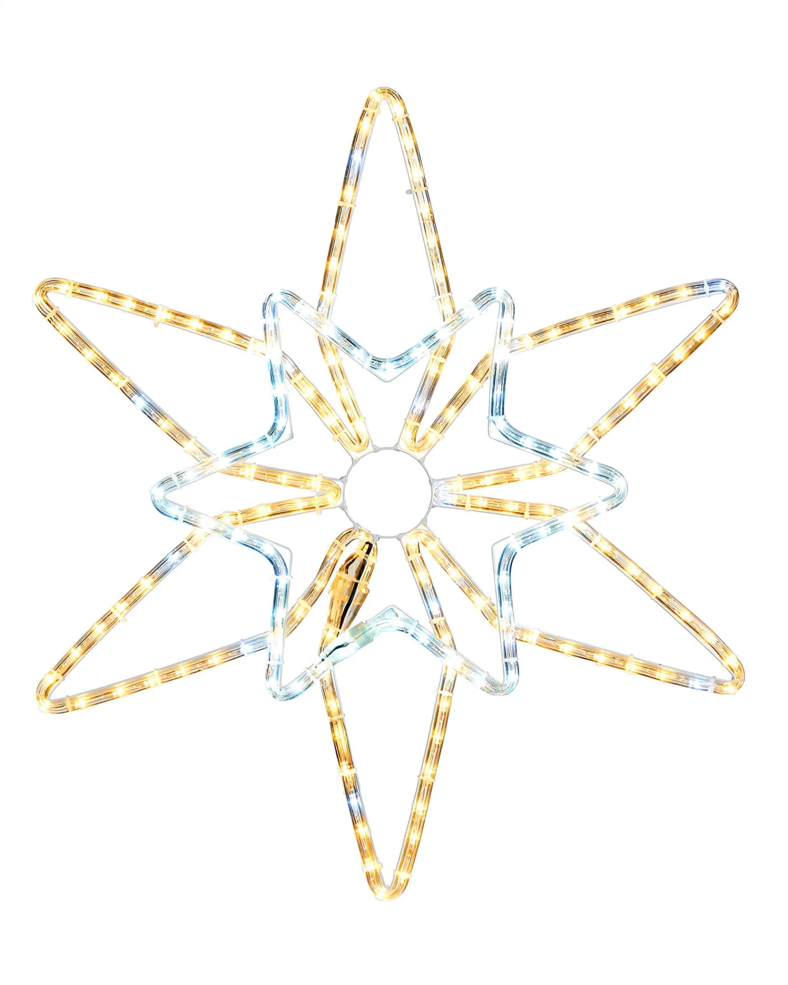 WeRChristmas Pre-Lit Northern Star Rope Light Silhouette, Warm/Bright White, 64 Cm