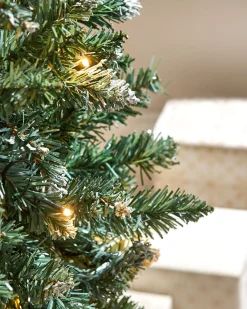 WeRChristmas Pre-Lit Pop-Up Frosted Christmas Tree, 6 Ft