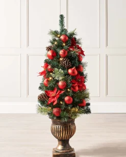 WeRChristmas Pre-Lit Potted Christmas Tree, 4 Ft