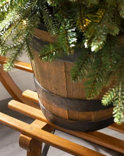 WeRChristmas Pre-Lit Potted Pine Christmas Tree, 4 Ft
