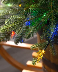 WeRChristmas Pre-Lit Potted Pine Christmas Tree, 4 Ft