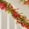 WeRChristmas Pre-Lit Red Berry Garland, 9 Ft
