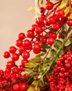WeRChristmas Pre-Lit Red Berry Wreath, 76 Cm