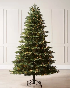 WeRChristmas Pre-Lit Royal Fir Multi-Function Christmas Tree, 9 Ft
