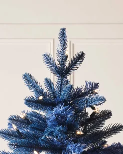 WeRChristmas Pre-Lit Sapphire Blue Christmas Tree, 7 Ft