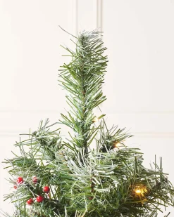 WeRChristmas Pre-Lit Scandinavian Blue Spruce Christmas Tree, 4 Ft
