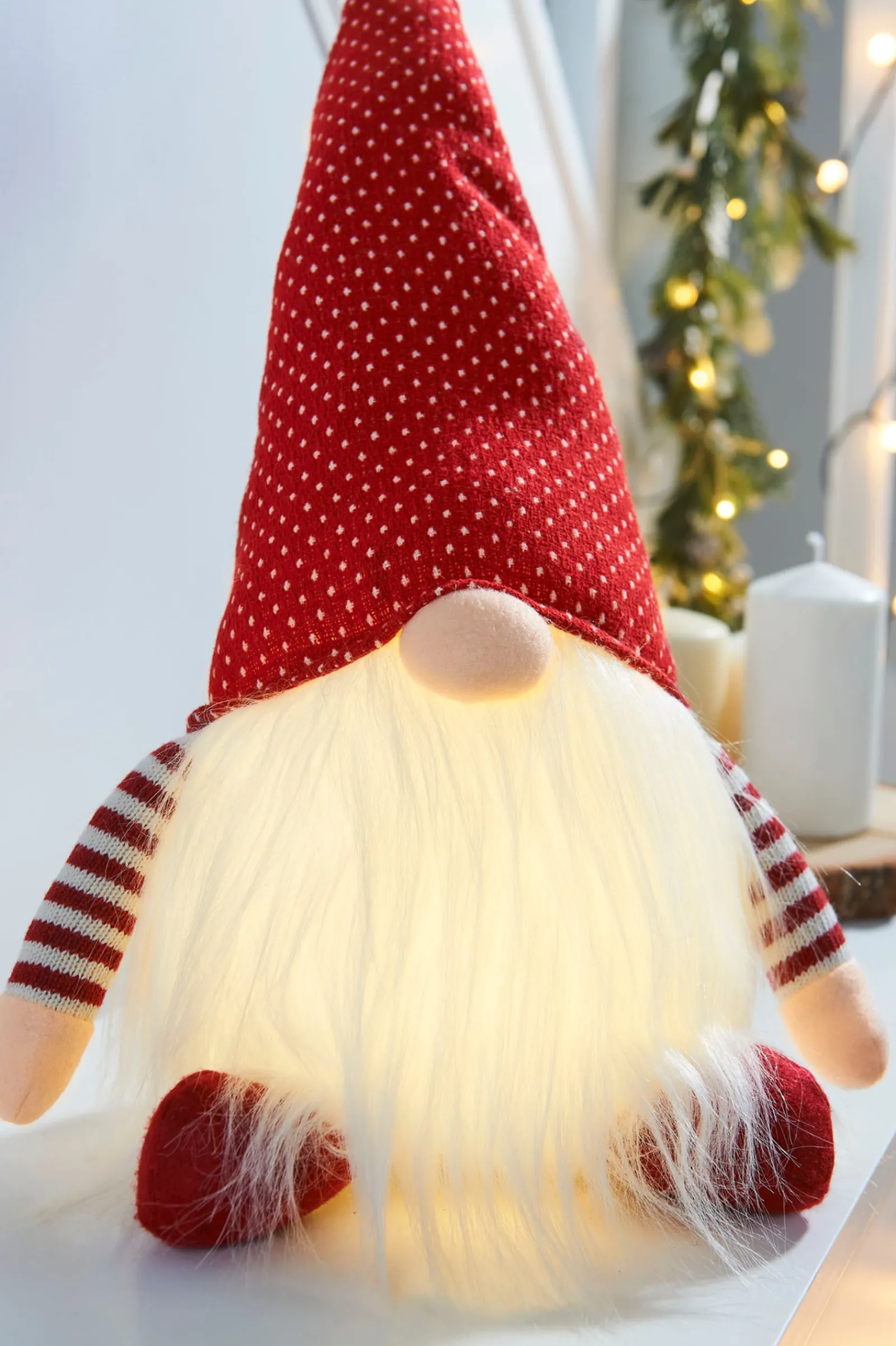 WeRChristmas Pre-Lit Sitting Gonk, 50 Cm