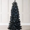 WeRChristmas Pre-Lit Slim Black Christmas Tree, 6 Ft