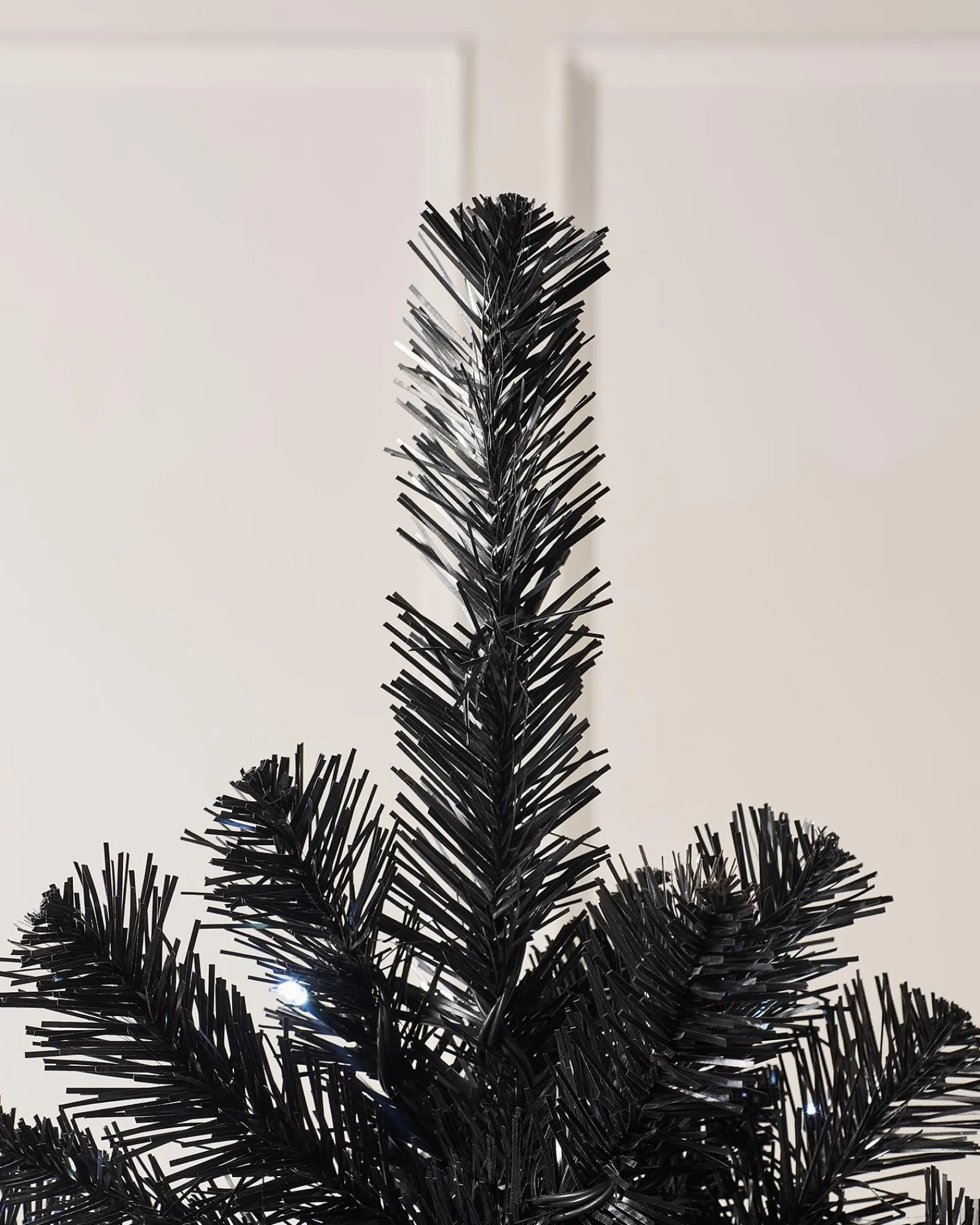 WeRChristmas Pre-Lit Slim Black Christmas Tree, 6 Ft