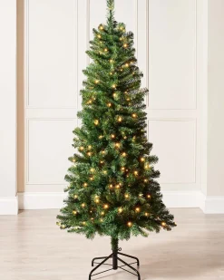 WeRChristmas Pre-Lit Slim Christmas Tree, 6 Ft