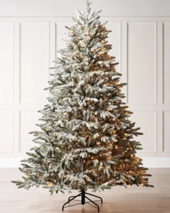 WeRChristmas Pre-Lit Snow Flocked Christmas Tree, 7.5 Ft