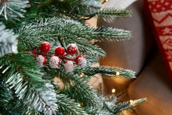 WeRChristmas Pre-Lit Snow Flocked Norwegian Spruce Christmas Tree, 7 Ft