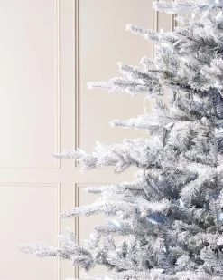 WeRChristmas Pre-Lit Snow Flocked Spruce Christmas Tree, 6 Ft