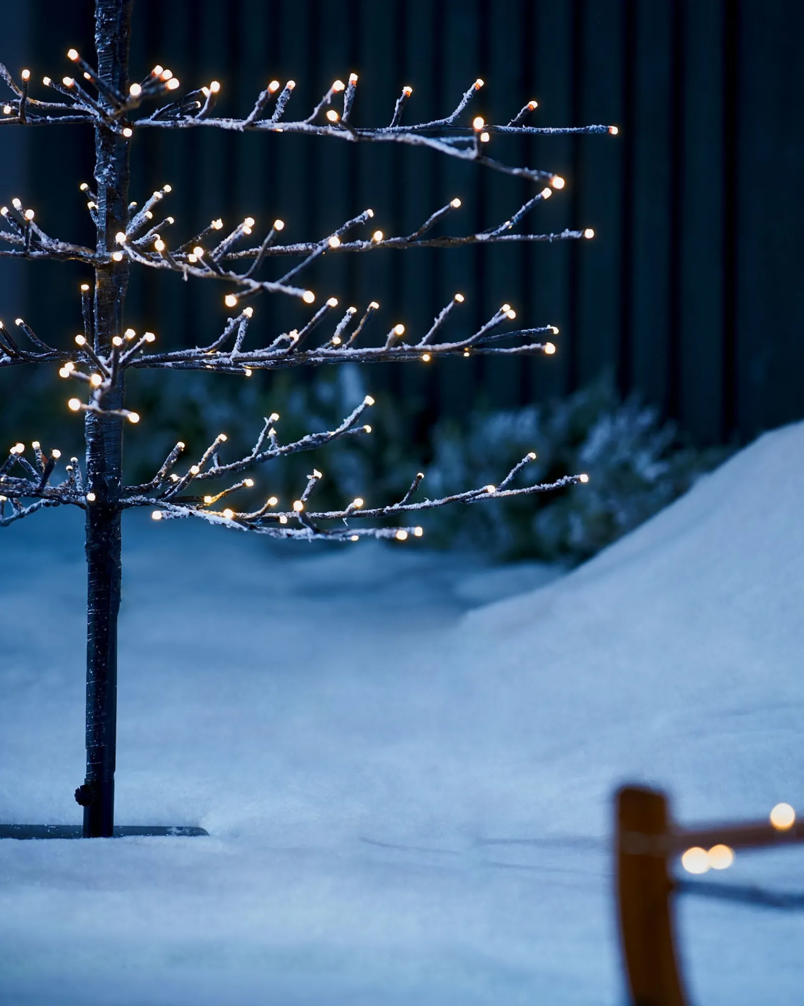 WeRChristmas Pre-Lit Snow Flocked Twig Tree, 5 Ft