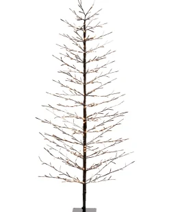 WeRChristmas Pre-Lit Snow Flocked Twig Tree, 5 Ft