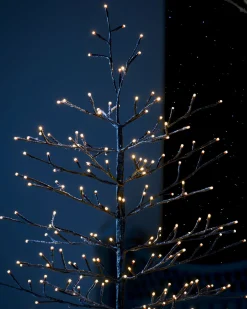 WeRChristmas Pre-Lit Snow Flocked Twig Tree, 5 Ft