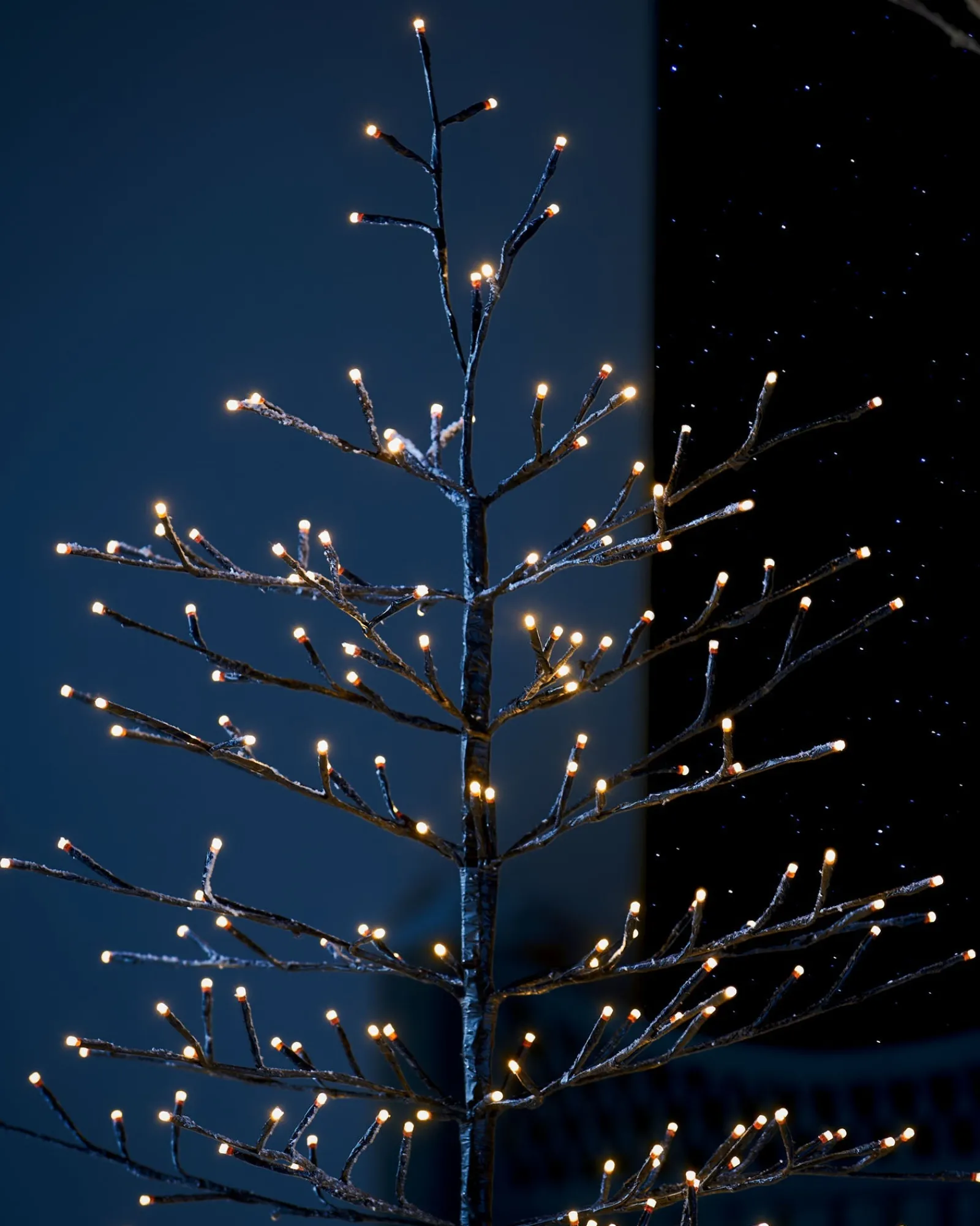 WeRChristmas Pre-Lit Snow Flocked Twig Tree, 6 Ft