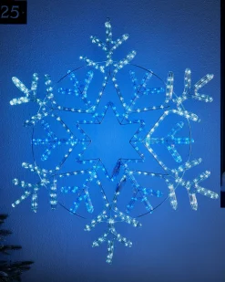WeRChristmas Pre-Lit Snowflake Rope Light Silhouette, 90 Cm
