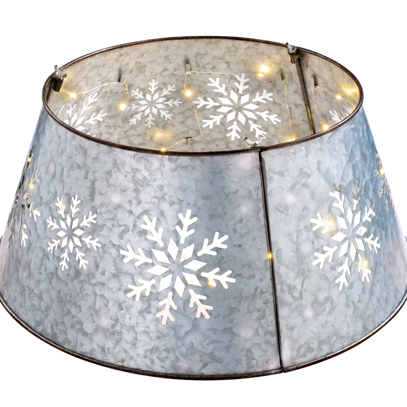 WeRChristmas Pre-Lit Snowflake Tree Collar, 55 Cm