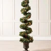WeRChristmas Pre-Lit Spiral Potted Christmas Tree, 6 Ft