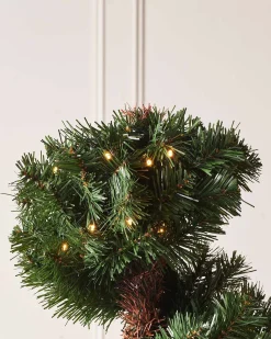 WeRChristmas Pre-Lit Spiral Potted Christmas Tree, 6 Ft