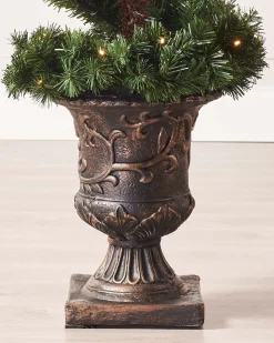 WeRChristmas Pre-Lit Spiral Potted Christmas Tree, 6 Ft