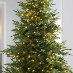 WeRChristmas Pre-Lit Traditional Fir Multi-Function Christmas Tree, 8 Ft