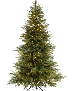 WeRChristmas Pre-Lit Traditional Fir Multi-Function Christmas Tree, 9 Ft