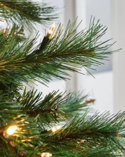 WeRChristmas Pre-Lit Victorian Pine Multi-Function Christmas Tree, 7 Ft