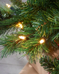 WeRChristmas Pre-Lit Victorian Pine Multi-Function Christmas Tree, 7 Ft