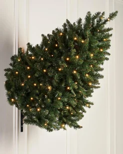 WeRChristmas Pre-Lit Wall Mounted Tree, 3 Ft