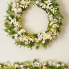 WeRChristmas Pre-Lit White Berry Mixed Tip Wreath, 76 Cm