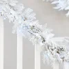 WeRChristmas Pre-Lit White Garland, 9 Ft