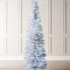 WeRChristmas Pre-Lit White Pencil Christmas Tree, 6.5 Ft