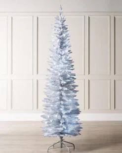 WeRChristmas Pre-Lit White Pencil Christmas Tree, 6.5 Ft
