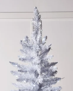 WeRChristmas Pre-Lit White Pencil Christmas Tree, 6.5 Ft