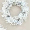 WeRChristmas Pre-Lit White Wreath, 76 Cm