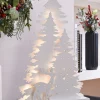 WeRChristmas Pre-Lit Wooden Reindeer Scene, 46 Cm