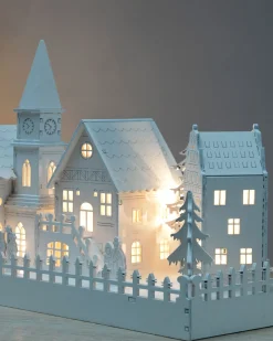 WeRChristmas Pre-Lit Wooden Village Church Scene, 45 Cm