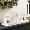WeRChristmas Pre-Lit Wooden Village Scene, White, 48 Cm