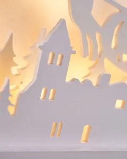 WeRChristmas Pre-Lit Wooden Village Scene, 44 Cm