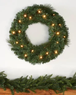 WeRChristmas Pre-Lit Wreath, 60 Cm